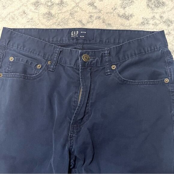 Gap Denim Slim Stretch 5 Pocket Pants in Blue Galaxy Size 30x30 - Picture 2 of 8